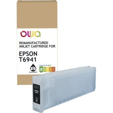 Achetez OWA cartouche jet d'encre remanufacturée noir haute capacité compatible EPSON T6941 T6941 ..