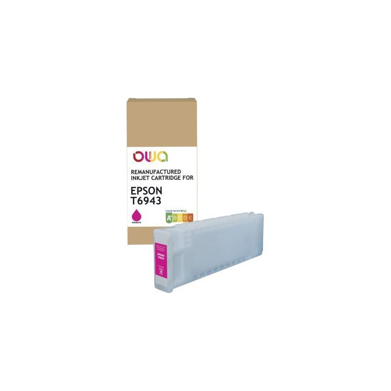 Achetez OWA cartouche jet d'encre remanufacturée magenta haute capacité compatible EPSON T6943 T69.. Achetez OWA cartouche jet d'encre remanufacturée magenta haute capacité compatible EPSON T6943 T69..