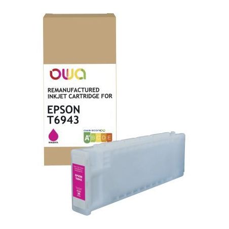 Achetez OWA cartouche jet d'encre remanufacturée magenta haute capacité compatible EPSON T6943 T69..
