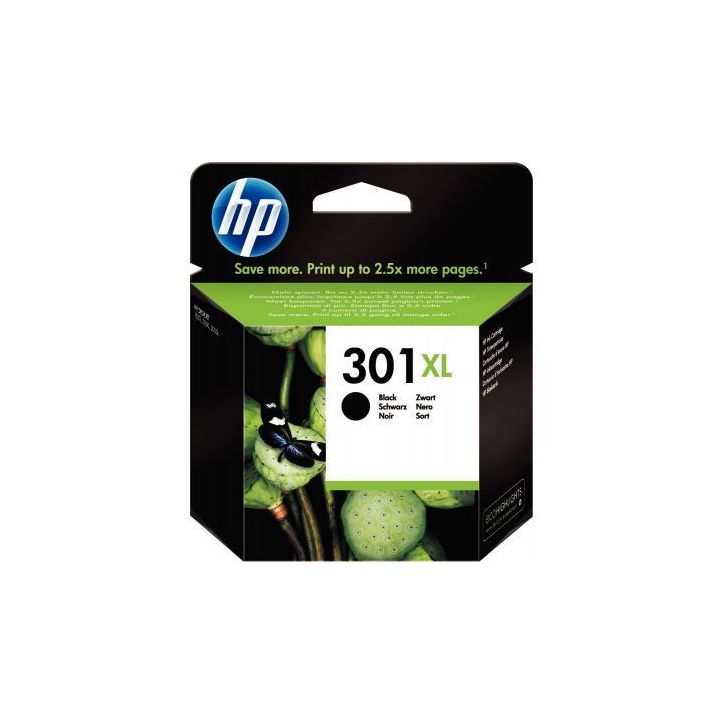 HP 301XL Cartouche d'Encre Noire grande capacité Authentique (CH563EE)