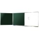 Tableau triptyque mixte ext blanc/int vert émaillé 120x400 + auget 4900007 VANERUM