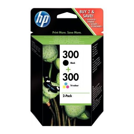 Achetez Lot de 2 cartouches jet d'encre à la marque HP CC640+643 noir et couleurs 300 CN637EE HP pa..