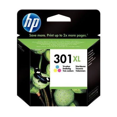 Achetez HP 301XL Cartouche d'Encre Trois Couleurs grande capacité Authentique (CH564EE) pas cher su..