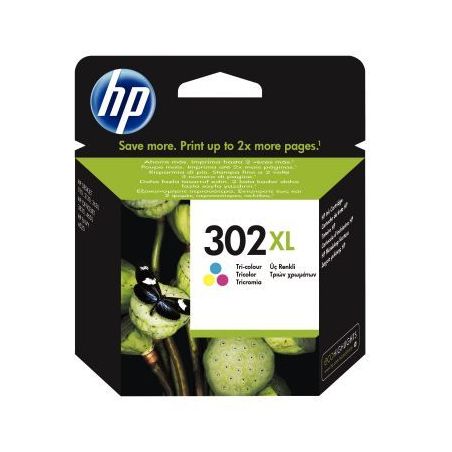 Achetez HP 302XL Cartouche d'Encre Trois Couleurs grande capacité Authentique (F6U67AE) pas cher su..