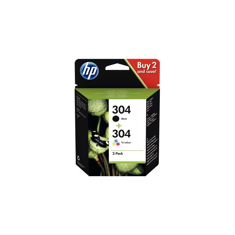 Achetez Lot de 2 cartouches encre à la marque HP 3JB05AE noir et couleurs 304 HPSPI3JB05AE HP pas c.. Achetez Lot de 2 cartouches encre à la marque HP 3JB05AE noir et couleurs 304 HPSPI3JB05AE HP pas c..