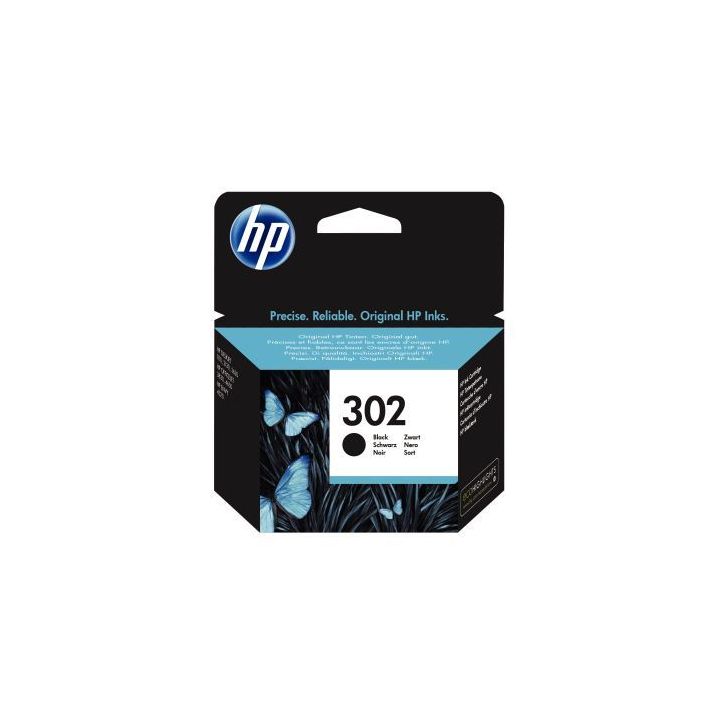 HP 302 Cartouche d'Encre Noire Authentique (F6U66AE)