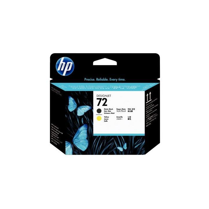 Tête d'impression jet d'encre à la marque HP C9384A noir mat et jaune 72 HPSPIC9384A HP