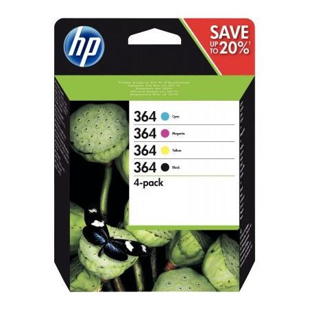 Achetez Lot de 4 cartouches jet d'encre à la marque HP série 364 noir cyan magenta et jaune 364 HP..