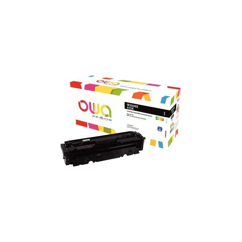 Achetez OWA cartouche laser noire haute capacité remanufacturée compatible HP 415X (W2030X) 415X K.. Achetez OWA cartouche laser noire haute capacité remanufacturée compatible HP 415X (W2030X) 415X K..