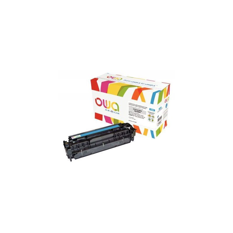 Achetez OWA cartouche laser cyan remanufacturée compatible Canon 718 et HP 304A (CC531A) 304A / 718.. Achetez OWA cartouche laser cyan remanufacturée compatible Canon 718 et HP 304A (CC531A) 304A / 718..