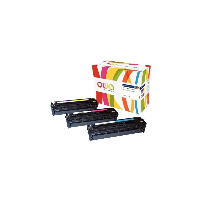 Achetez Lot 3 cartouches laser compatible à la marque HP 131A et Canon 731 cyan, magenta et jaune K.. Achetez Lot 3 cartouches laser compatible à la marque HP 131A et Canon 731 cyan, magenta et jaune K..