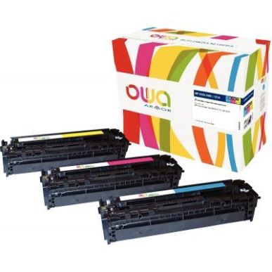 Achetez Lot 3 cartouches laser compatible à la marque HP 131A et Canon 731 cyan, magenta et jaune K..