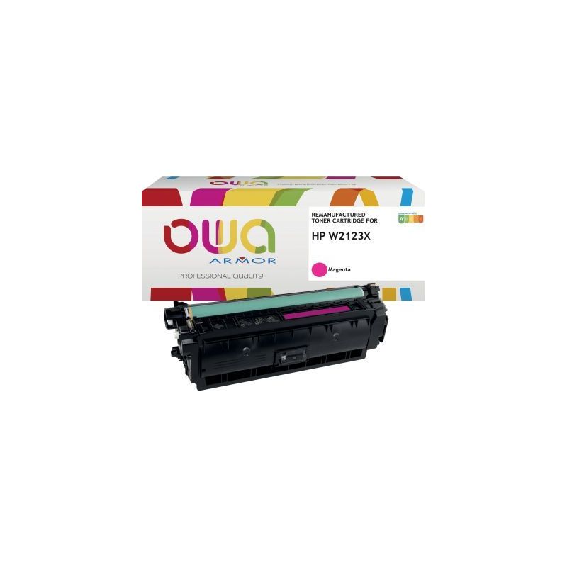 Achetez OWA toner laser remanufacturé magenta haute capacité compatible HP 212X (W2123X) 212X K189.. Achetez OWA toner laser remanufacturé magenta haute capacité compatible HP 212X (W2123X) 212X K189..