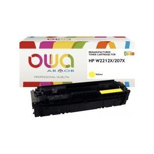 Achetez OWA cartouche laser jaune Haute capacité remanufacturée compatible HP 207X (W2212X) 207X K..