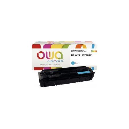 Achetez OWA cartouche laser cyan Haute capacité remanufacturée compatible HP 207X (W2211X) 207X K1..