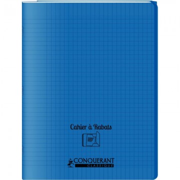 Piqûre 96 pages couverture polypropylène avec 2 rabats format 24x32 cm seyes bleu 400104019 HAMELIN