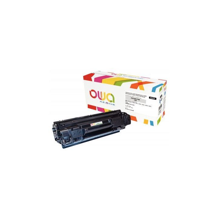 Cartouche laser compatible à la marque HP CE278A et Canon 726 noir K15356OW OWA ARMOR