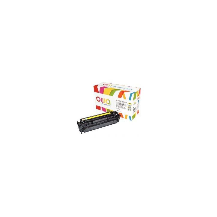 OWA cartouche laser jaune remanufacturée compatible Canon 718 HP 304A (CC532A) 304A / 718 K15135OW OWA ARMOR