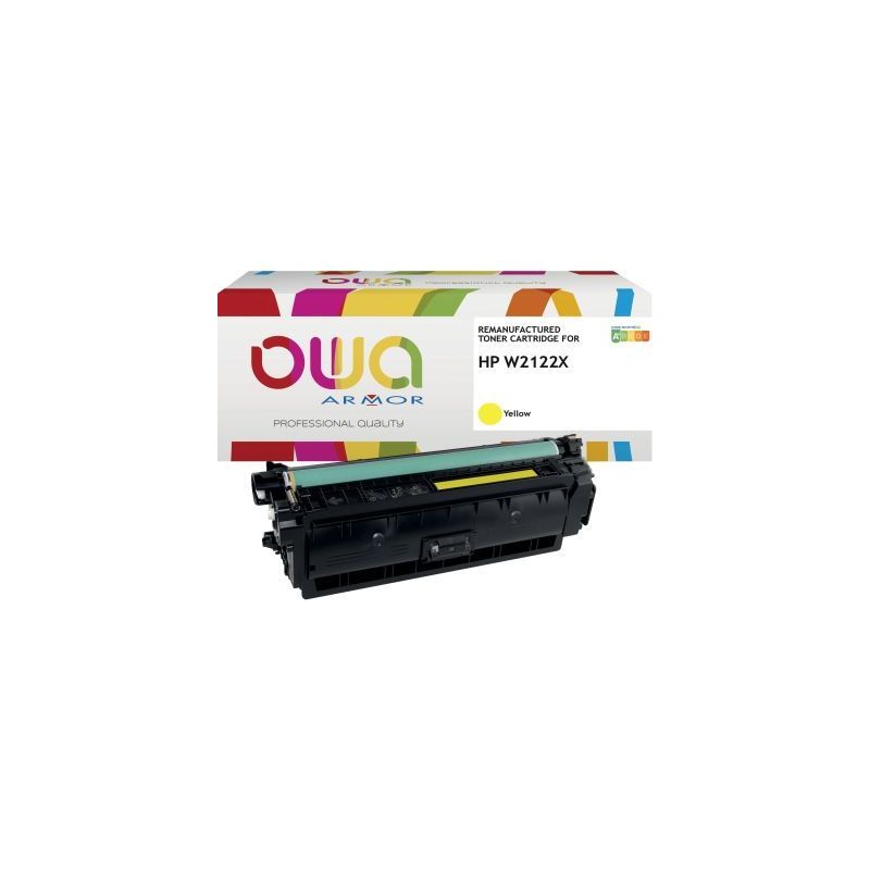 Achetez OWA toner laser remanufacturé jaune haute capacité compatible HP 212X (W2122X) 212X K18950.. Achetez OWA toner laser remanufacturé jaune haute capacité compatible HP 212X (W2122X) 212X K18950..