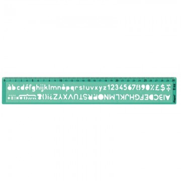 MAPED Trace-lettres en polystyrène Vert, Longueur 30 cm, hauteur des caractères 8 mm