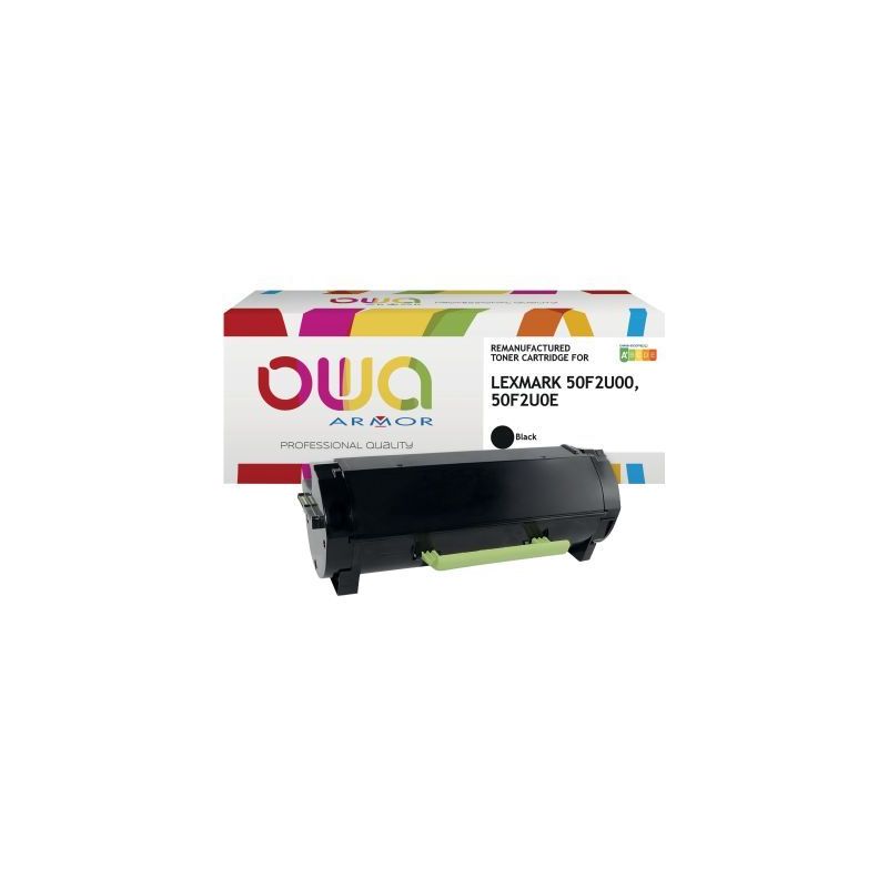 Achetez OWA toner laser noir remanufacturé compatible Lexmark 50F2U00 502U K15639OW OWA ARMOR pas c..