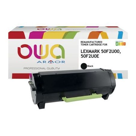Achetez OWA toner laser noir remanufacturé compatible Lexmark 50F2U00 502U K15639OW OWA ARMOR pas c..