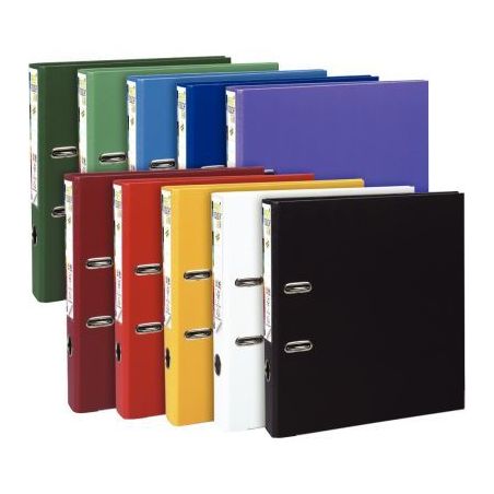 Achetez Carton de 10 classeurs à levier en plastique PREM'TOUCH format A4 maxi dos 5 cm couleurs ..