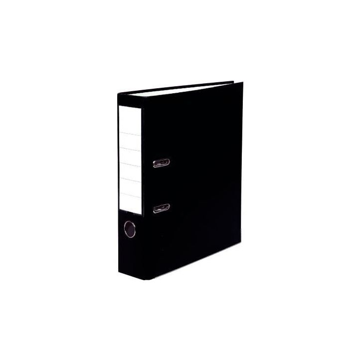 PERGAMY Classeur à  levier en polypropylène intérieur/extérieur. Dos 8cm. Format A4. Coloris Noir
