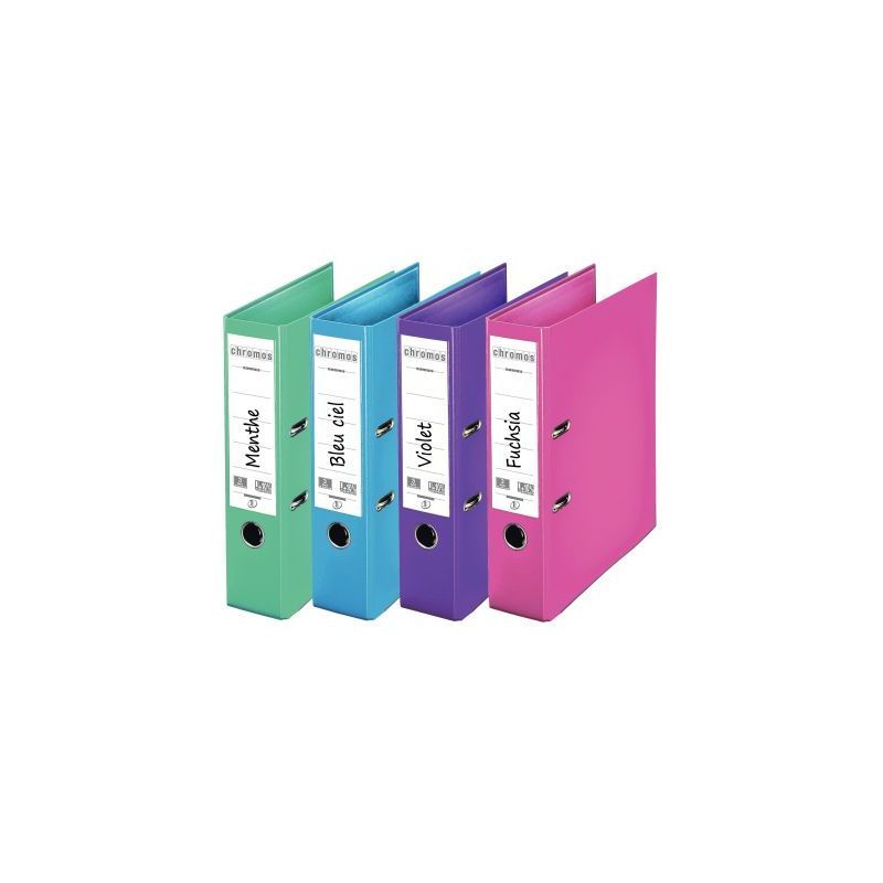 Achetez Carton de 10 classeurs à levier CHROMOS+ dos large 8 cm, couleurs mode 624164 CHROMO + ESSE..