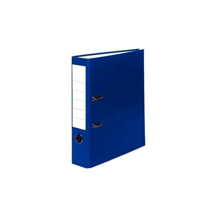 PERGAMY Classeur à  levier en polypropylène intérieur/extérieur. Dos 8cm. Format A4. Coloris Bleu foncé