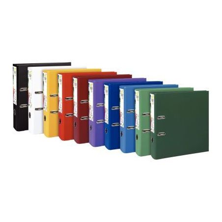 Achetez Carton de 10 classeurs à levier en plastique PREM'TOUCH format A4 maxi dos 8 cm couleurs ..