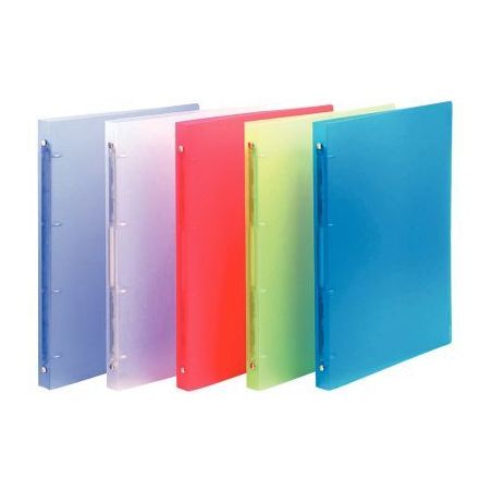 Achetez Classeur Chromaline en polypropylène translucide, 4 anneaux ronds diamètre 15 mm, dos 20 m..
