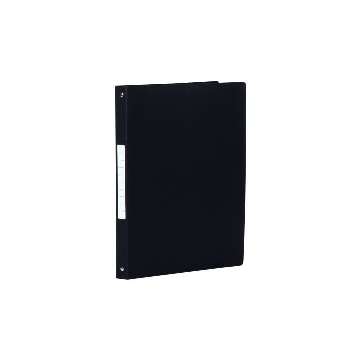 Classeur en polypropylène souple 5/10ème, 4 anneaux ronds diamètre 16 mm, pour format A4, noir 1400904 NOIR