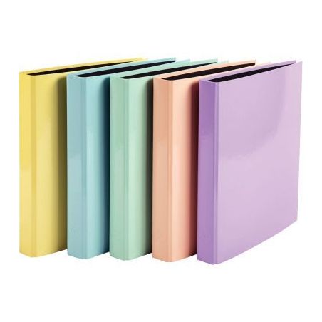 Achetez Carton de 10 classeurs 4 anneaux, dos 4 cm, en carte rigide pelliculée AQUAREL, coloris ass..