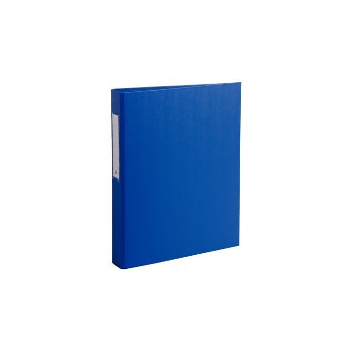 Classeur rembordé en polypropylène 4 anneaux ronds diamètre 25 mm coloris bleu 51382E EXACOMPTA