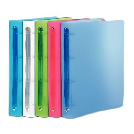 Achetez Classeur Chromaline en polypropylène translucide, 4 anneaux ronds diamètre 30 mm, dos 40 m..