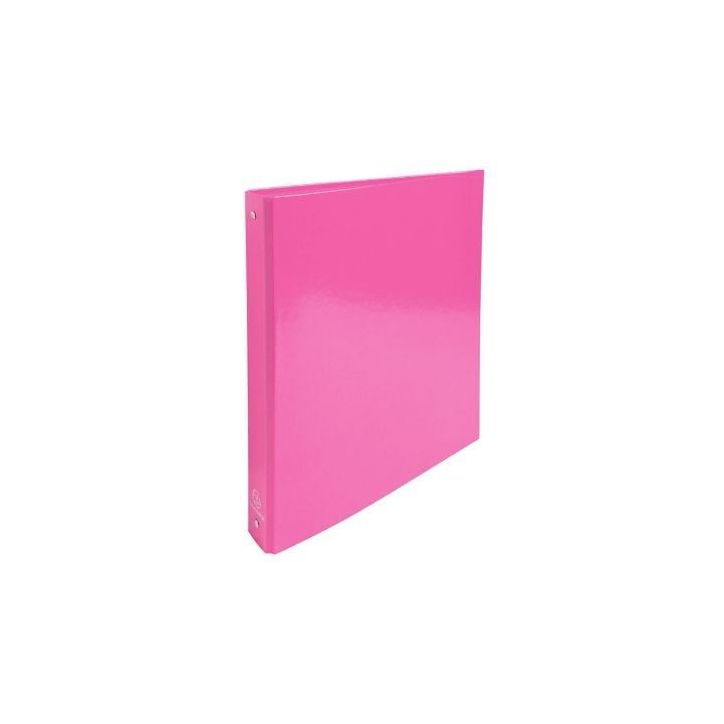 Classeur 4 anneaux en carte pelliculée IDERAMA, format A4, dos 4 cm, rose 519296E IDERAMA EXACOMPTA
