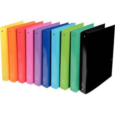 Achetez Classeur 4 anneaux en carte pelliculée IDERAMA, format A4, dos 4 cm, coloris assortis 51929..