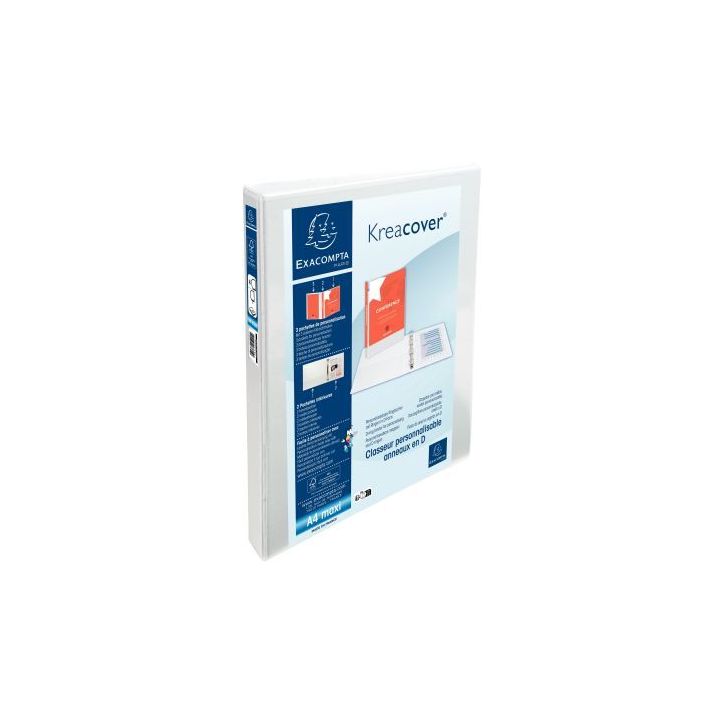 ESSELTE Classeur à  couverture personnalisable sur trois faces PP Blanc ?? dos de 3,5 cm