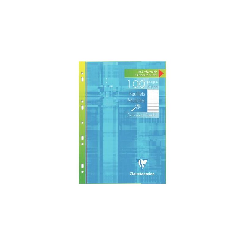 Achetez Etui de 50 feuillets mobiles A4, séyès 2,5 mm agrandi 10/10, perforés, coloris blanc 1749.. Achetez Etui de 50 feuillets mobiles A4, séyès 2,5 mm agrandi 10/10, perforés, coloris blanc 1749..