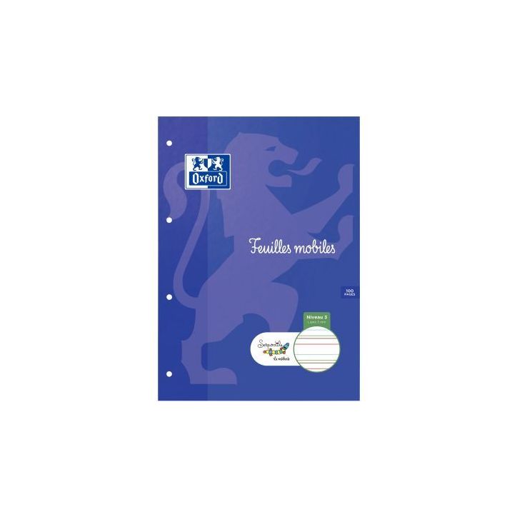 Étui de 50 feuillets mobiles perforés DYS, format A4 interligne 3 mm 400185645 SERPODILE