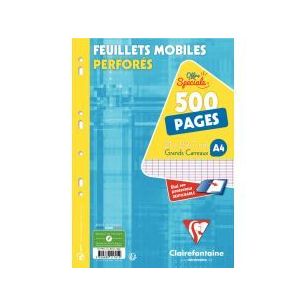 Etui de 500 pages ou 250 feuillets mobiles format A4 séyès 90g 11791C CLAIREFONTAINE Etui de 500 pages ou 250 feuillets mobiles format A4 séyès 90g 11791C CLAIREFONTAINE