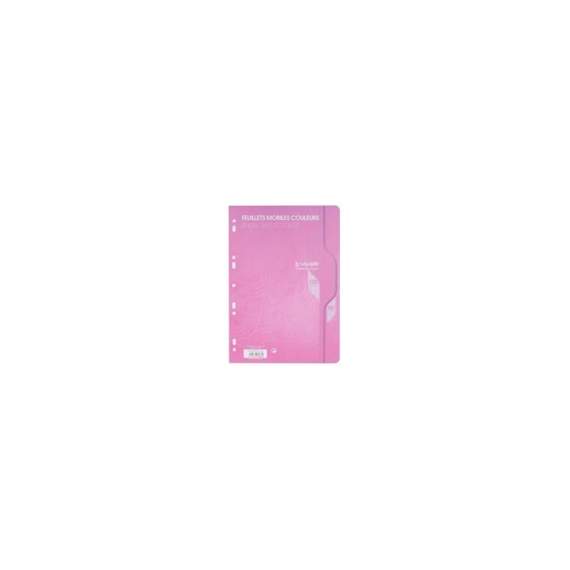 Achetez Sachet de 50 feuillets mobiles (100 pages) format 21x29,7cm séyès 80g coloris rose 7963C p..