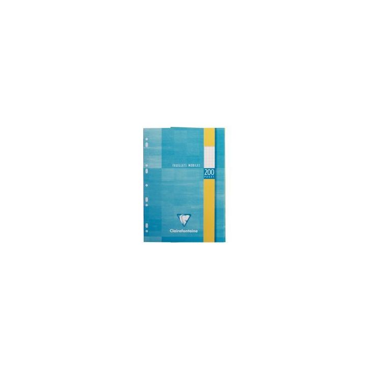 Etui 100 feuillets mobiles, 200 pages, 21x29,7 cm, seyes, blanc 1751C CLAIREFONTAINE