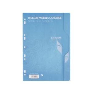 Achetez Sachet de 50 feuillets mobiles (100 pages) format 21x29,7cm séyès 80g coloris bleu 7962C p..