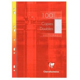 Achetez Etui de 100 copies doubles perforées 21x29,7 cm, seyes, blanc 4791C CLAIREFONTAINE pas cher..