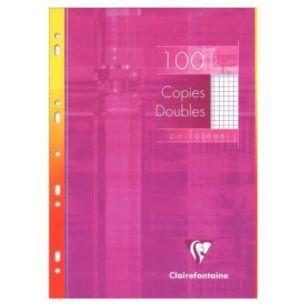 Achetez Etui de 100 copies doubles perforées 21x29,7 cm, 5x5, blanc 4792C CLAIREFONTAINE pas cher s..