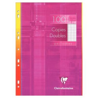 Achetez Etui de 100 copies doubles perforées 21x29,7 cm, 5x5, blanc 4792C CLAIREFONTAINE pas cher s..