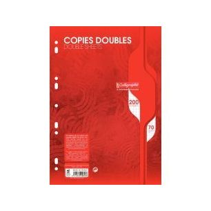Achetez Sachet de 50 copies doubles (200 pages perforées) format 21x29,7 cm quadrillé 5x5 70g blan..