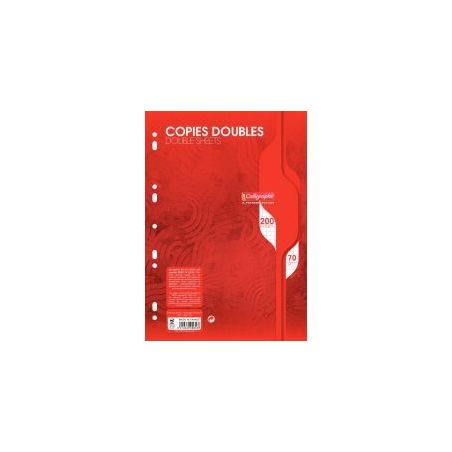 Achetez Sachet de 50 copies doubles (200 pages perforées) format 21x29,7 cm quadrillé 5x5 70g blan..